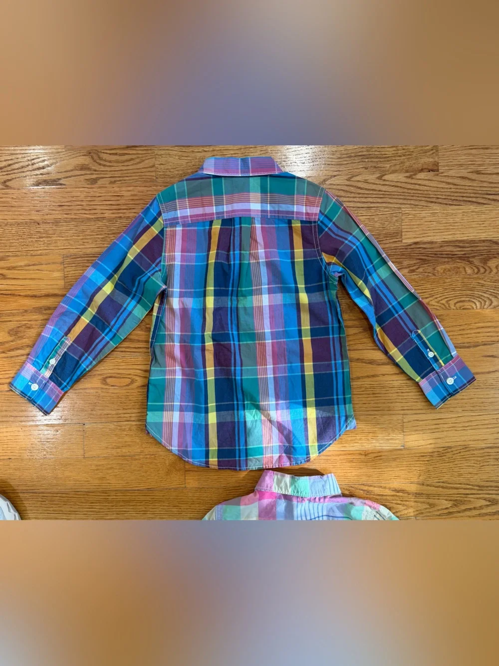 GAP Boys Size 5 Plaid Button-Down Shirts Bundle of 2 Long Sleeve